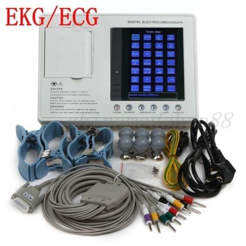 7-inch color lcd 3-ch digital ecg/ ekg machine 12 lead with interpretation for sale