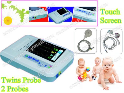7&#039;&#039; Touch screen Fetal monitor,Thermal printer CMS800G2 with 2 probes,Twins prob