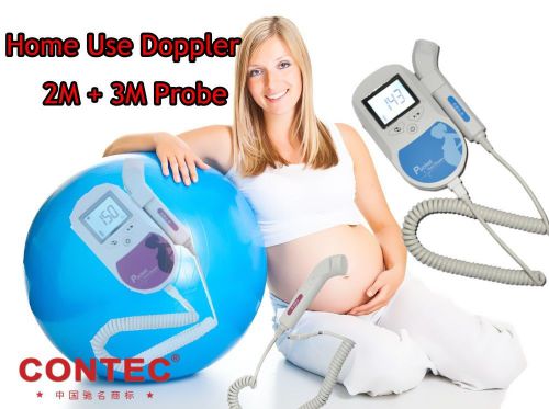 FDA,HOME Fetal Doppler,Pregnant Check,CONTEC Sonoline-C1,2M +3M probe,Baby Heart