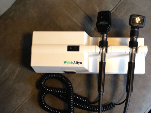 *WORKING* Welch Allyn 767 Series Transformer Otoscope Opthalmoscope *WITH HEADS*