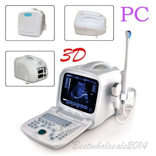 3D PC Plateform,  Full Digital Portable Ultrasound Scanner, Convex+TV Probe, USB