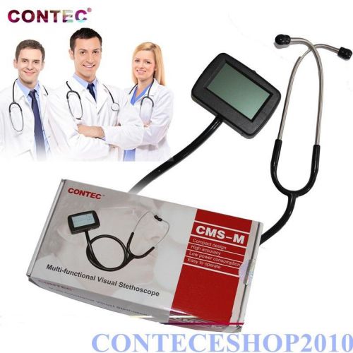 CONTEC CMS-M Multi-Function Visual Electronic Stethoscope,ECG+SPO2,LCD Backlight