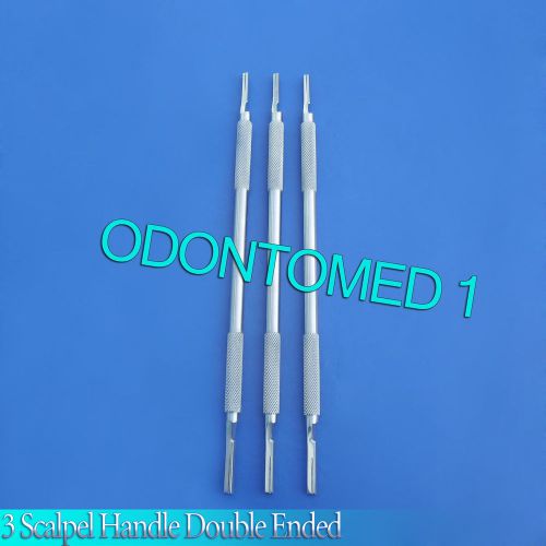 3 ROUND FORM DOUBLE ENDED SIEGEL SCALPEL HANDLE #3 #4 SURGICAL DENTAL