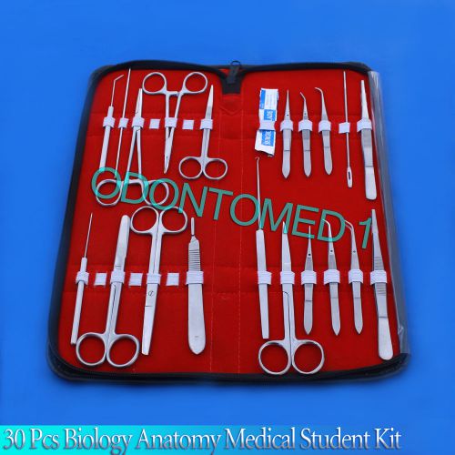 30 pcs biology lab anatomy medical student dissecting kit+scalpel blades #15 for sale
