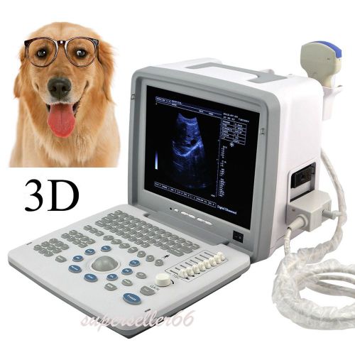 12&#034; Portable Digital Ultrasound Scanner Machine Convex Probe Free 3D Veterinary