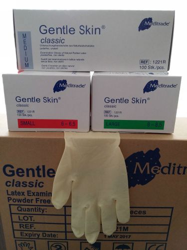 1000 x Meditrade Einmalhandschuhe Latexhandschuhe Gentle Skin Classic puderfrei