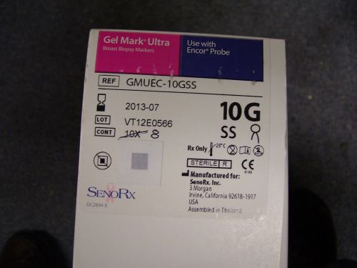 ! Bard SenoRx Gel Mark Ultra Breast Biopsy Markers GMUEC-10GSS Qty 8