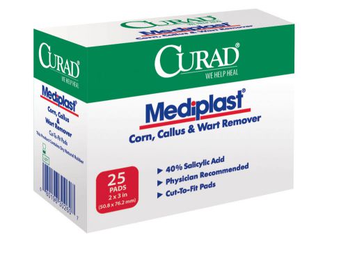 Medline curad mediplast corn callu and wart remover (case of 150) for sale
