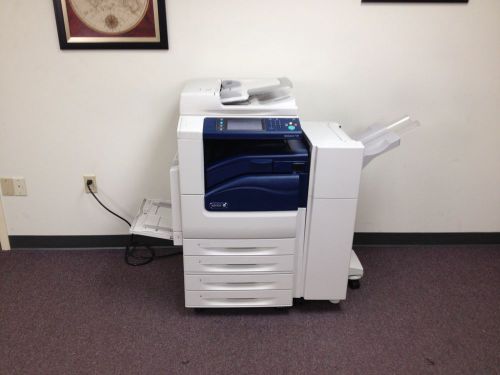 Xerox workcentre 7120 color copier machine network printer scanner fax finisher for sale