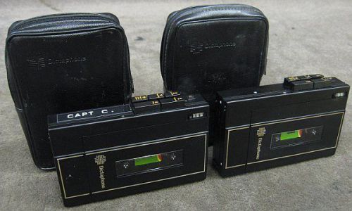 Lot of 2 Dictaphone 2250 Travelmaster II Portable Diction System with Cases