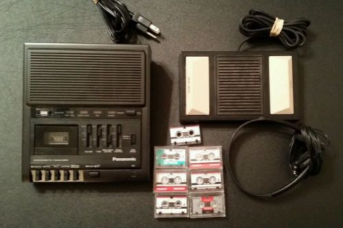 Panasonic RR-930 Microcassette Transcriber Dictation  Foot Pedal RP-2692 7 Tapes
