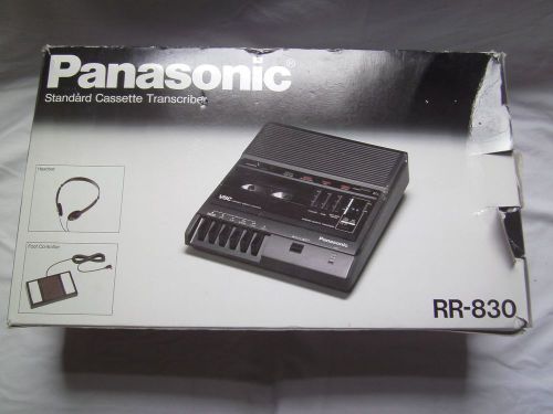 Panasonic Standard Cassette Transcriber Dictation Machine RR-830 w/Foot Pedal