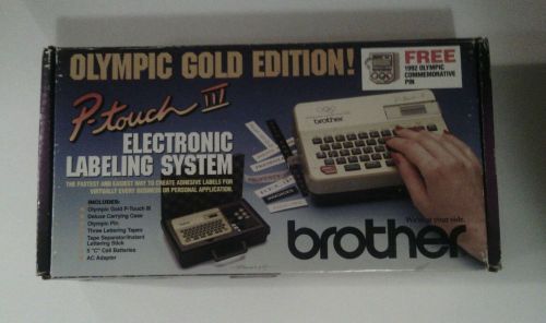 Brother P-touch 3 electronic labelinf system 1992  olympic gold edition