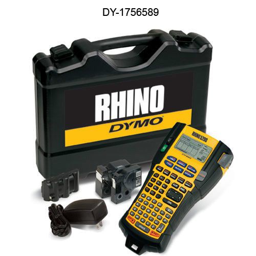 Dymo 1756589 Rhino 5200 Industrial Label Printer Kit/Bundle, Black/Yellow