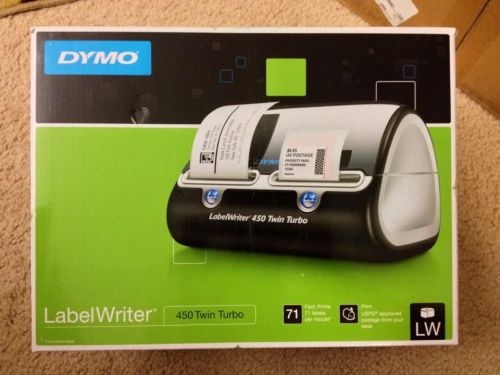 &#034;NEW&#034; DYMO Label Writer 450 Twin Turbo label printer, Black/Silver (1752266)