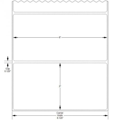 6&#034; X 3&#034; Inkjet White Semi Gloss Paper Labels to fit Primera® LX900 Printer