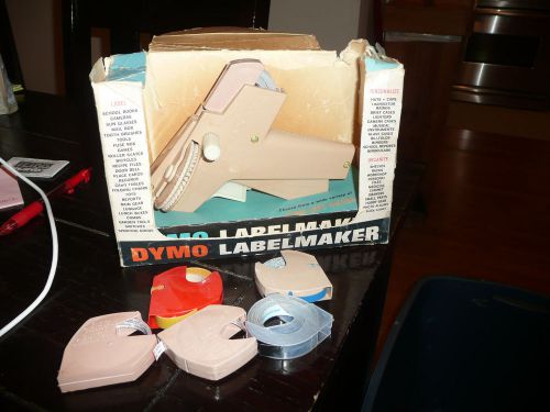 DYMO LABELMAKER KIT VINTAGE WITH 6 REELS OF TAPE USED