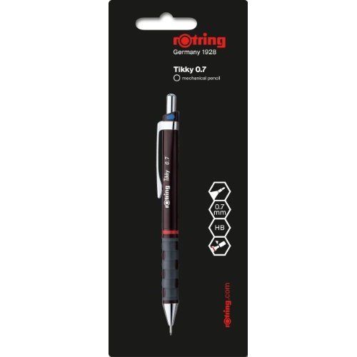 Rotring Tikky Black Barrel 0.70mm Mechanical Pencil with Spare Leads