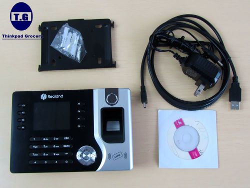 Realand biometric fingerprint attendance time clock+id card reader+tcp/ip+usb for sale