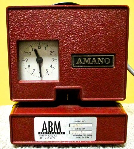 VINTAGE AMANO TIME CLOCK MODEL 3800 WORKING
