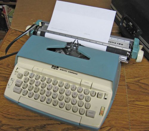 Scm electra 120 portable typewriter, 12&#034; carriage, 1960s, working well for sale