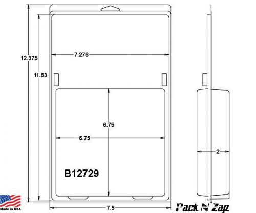 60 - 12.4&#034;h x 7.5&#034;w x 1.5&#034;th clamshell packaging clear plastic blister pack for sale