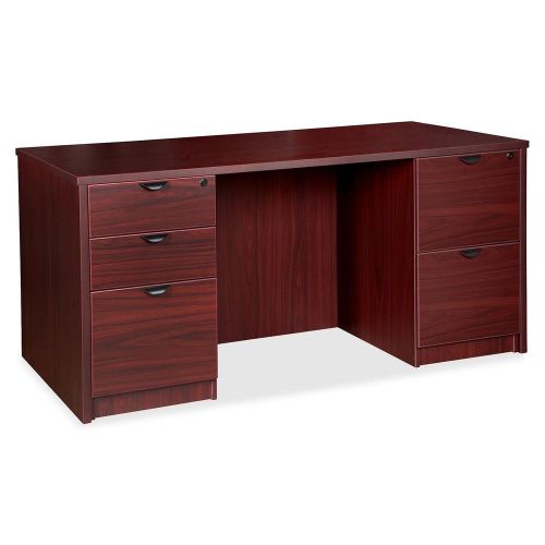 Lorell llr79018 prominence series mahogany laminate desking for sale