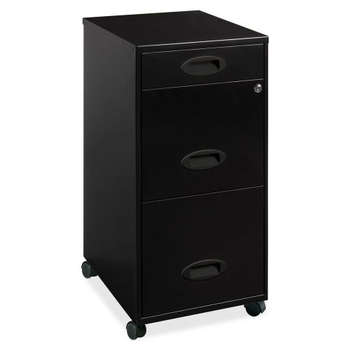 Home Furniture Office Black 3 Drawer Steel Mobile File Cabinet Filing Cabinet