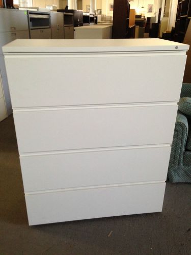**4 DRAWER 42&#034;W LATERAL SIZE FILE CABINET by HERMAN MILLER MERIDIAN w/LOCK&amp;KEY**