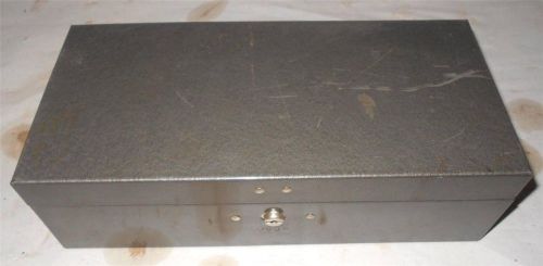 Vintage industrial metal single drawer card catalog lock box  file model 1013 for sale