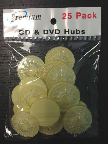100 Clear Plastic CD DVD Blu Ray Hub Mounting Sticker