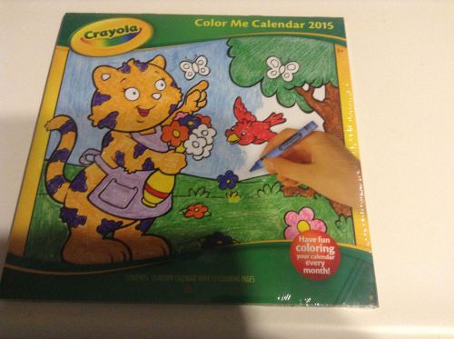 2015 12 Month CRAYOLA 10x10 Kids Wall Calendar NEW SEALED Cartoon cute