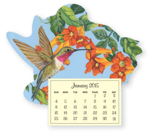 Walterdrake floral hummingbird mini magnetic calender  for sale