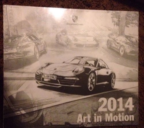 2014 Porsche Calendar Art In Motion New And Sealed! Nice!