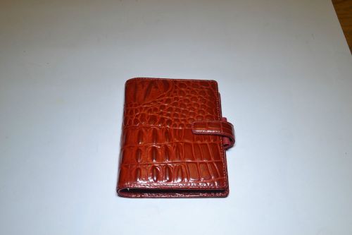 Filofax Amazona Pocket in Red- Crocodile Print