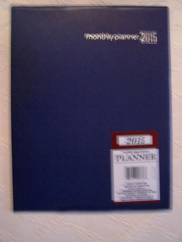 NEW 2015 MONTHLY PLANNER/ORGANIZER BLUE  8&#034;X10&#034;  FREE SHIPPING!!!