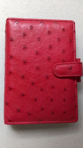 Filofax Pocket Ostrich in Red
