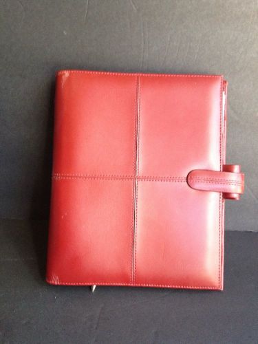 Filofax Cross Red Italian Leather A5 Size Organizer Beautiful Binder Book