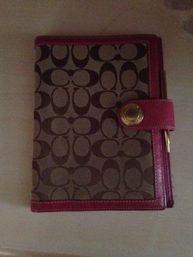 Coach Weekly Planner Pink Trim with Pen