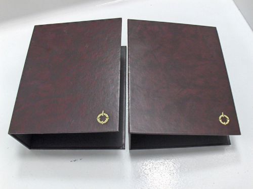 Two franklin covey storage binders maroon compact size for sale