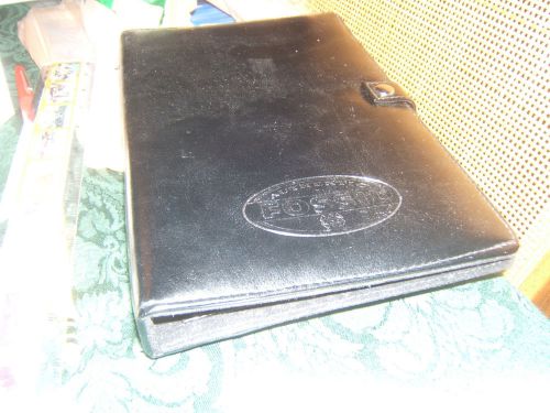 Fossil bracelet tool in black leather portable binder w/snap fold over cover new for sale