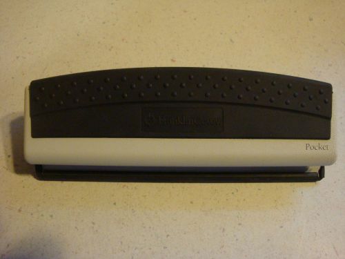 CLEAN Franklin Covey Pocket Size 6-Hole Punch for Day Planner Paper Ergo Quest