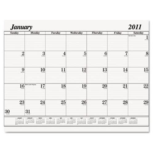 House of Doolittle™ One-Color Dated Monthly Desk Pad Calendar Refill, 22w x 17h,