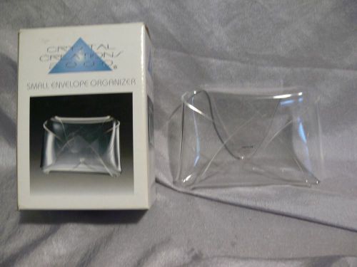 ACRYLIC ENVELOPE BUSINESS CARD HOLDER / NOTE ORGANZIER - NEW IN BOX