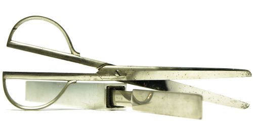 Antique german scissors-letter opener in sheath pfeilring solingen germany c1928 for sale