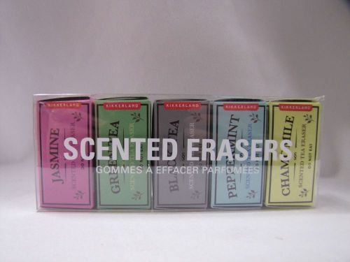 Tea Scented Erasers Set of 5 Unique