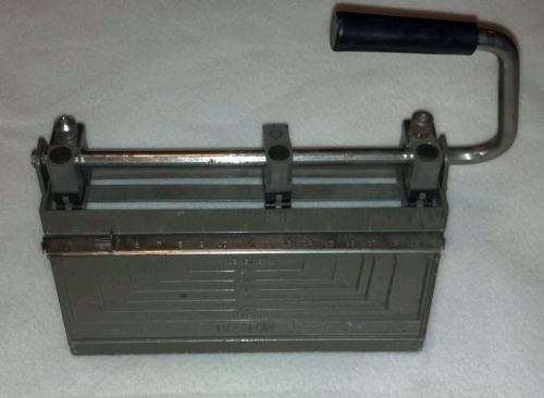 Boston Heavy Duty Metal 3 Hole Adjustable Paper Punch By Hunt Mfg. USA