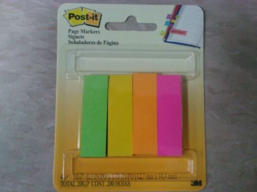 lot of10 packs of200 Post-it page markers Bright colors for Display1/2x1&#034;3/4