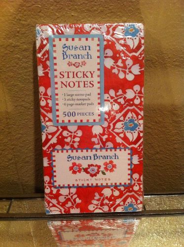 Sticky Notes 500 Sheets SUSAN BRANCH New in Booklet! SEALED