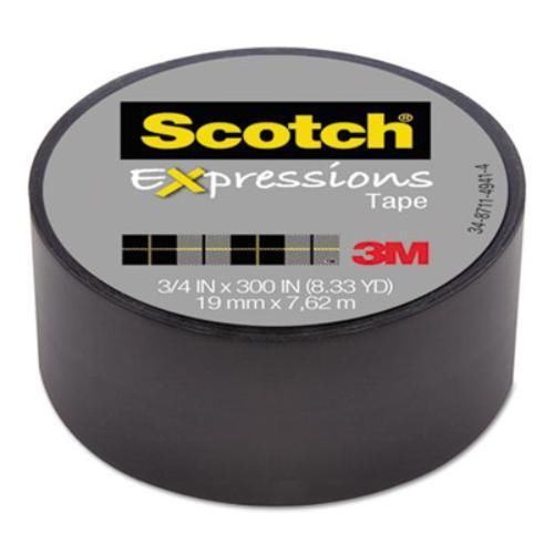 3m c214blk expressions magic tape, 3/4&#034; x 300&#034;, black for sale